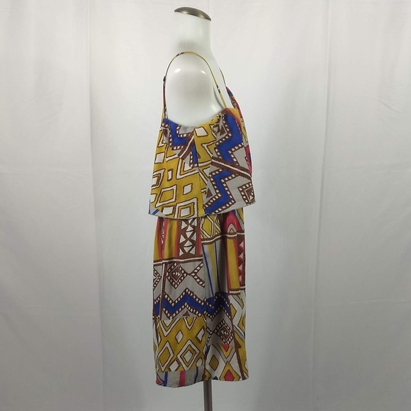 Indulge Size XL 1 Shoulder Multi-Colored Dress EUC - Picture 6 of 7